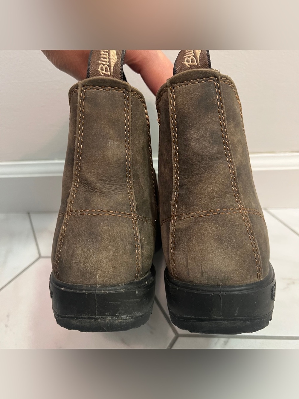 Blundstone 585 Rustic Brown Premium Leather Chelsea Boots Size 8 Womens - Picture 6 of 10